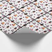 レトロプードルオンフォン ラッピングペーパー (角)