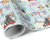 レトロプードルコラージュ ラッピングペーパー (ロールコーナー)