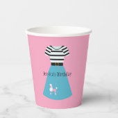 レトロプードルスカパーソナライズされたート 紙コップ (正面)