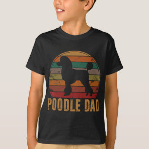レトロプードルパパ犬のオーナーペットプードルファーザー Tシャツ