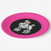 レトロプードルパーティー紙プレート ペーパープレート (アングル)