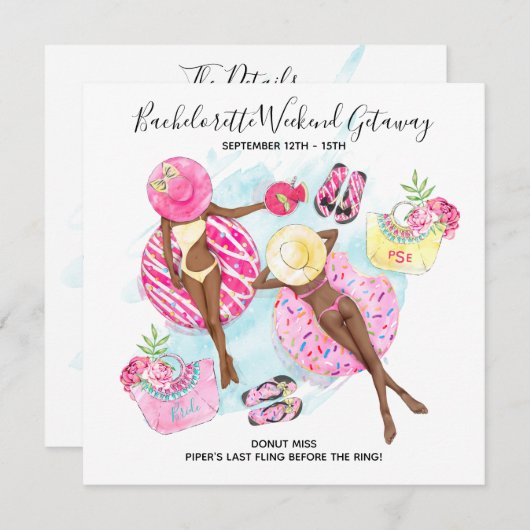 レトロプールガールズのバチェロレッテビーチウィークエンド セーブザデート (正面/裏面)