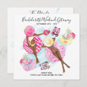 レトロプールガールズバチェロレッテビーチ週末 セーブザデート (正面/裏面)