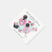 レトロプールガールズバチェロレッテ週末パーティー スタンダードカクテルナプキン (角)