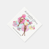 レトロプールガールズバチェロレッテ週末パーティー スタンダードカクテルナプキン (角)