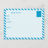 レトロプールパーティの招待状 インビテーションポストカード (裏面)