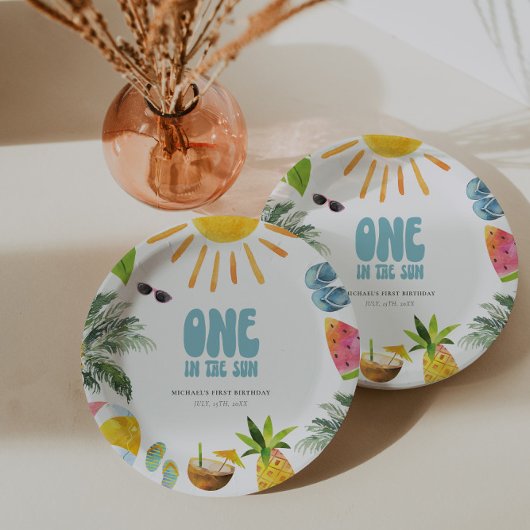 レトロプールパーティー ペーパープレート