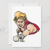 レトロプールプレーヤーヴィンテージビリヤード競技 招待状 (正面)