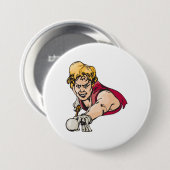 レトロプールプレーヤーヴィンテージビリヤード競技 缶バッジ (正面&裏面)