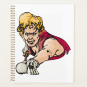 レトロプールプレーヤー ヴィンテージ ビリヤード スポーツ プランナー手帳 (正面)