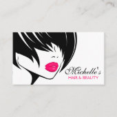 レトロヘア&美しいメイクアップアーティストの名刺 名刺 (正面)