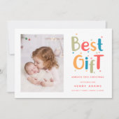 レトロベイビーのファーストクリスマス 誕生発表 シーズンカード (正面)