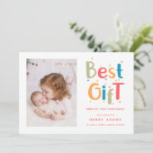 レトロベイビーのファーストクリスマス 誕生発表 シーズンカード (スタンド正面)