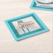 レトロベガスサイングランジスタイル スクエアペーパーコースター (アングル)