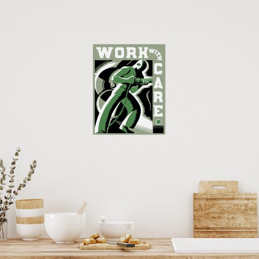 レトロベクトルアートデコの使気に用 ポスター (キッチン)