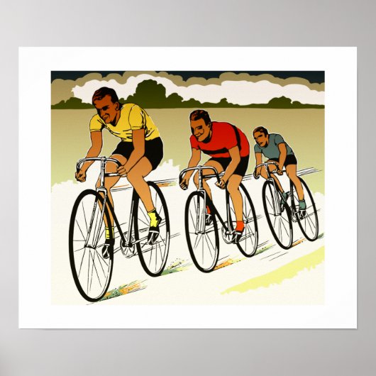 レトロベクトルアート：レース ポスター (正面)