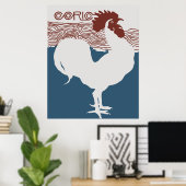 レトロベクトルアールヌーボーマガフランスのジンカバー ポスター (ホームオフィス)