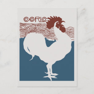 レトロベクトルアールヌーボーマガフランスのジンカバー ポストカード