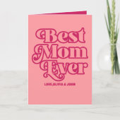 レトロベストマムエバーピンクグルーヴィーマザーズデイフォト カード (正面)