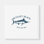 レトロベタニービーチデラウェアヴィンテージ魚釣りボアティ マグネット (正面)