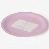 レトロベビーカーのスケッチドールベイビーシャワー ペーパープレート (アングル)