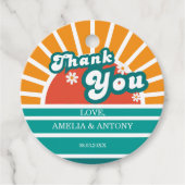 レトロベビーシャワーありがとうラベル フェイバータグ (正面)