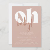 レトロベビーシャワー招待状 招待状 (正面)