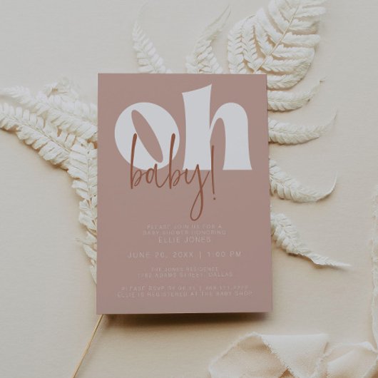 レトロベビーシャワー招待状 招待状