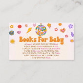 レトロベビーシャワー用ベビーDisco Groovy本 エンクロージャーカード (正面)