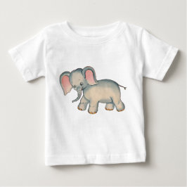 レトロベビーゾウベビーロンパー ベビーTシャツ