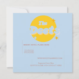 レトロベビーブルーアコモデーションエンクロージャカード 招待状