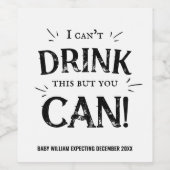 レトロベビー発表 |飲めない ワインラベル (シングルラベル)