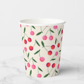 レトロベリーさくらんぼバースデーパーティー 紙コップ (裏面)