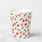 レトロベリーさくらんぼバースデーパーティー 紙コップ (正面)