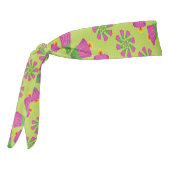 レトロベルフラワーマンダラスグリーンヘッドタイ タイヘッドバンド (回転270)