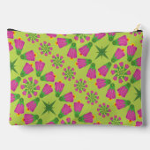 レトロベルフラワーマンダラスグリーンラージパウチ アクセサリーポーチ (裏面)