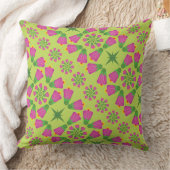 レトロベルフラワーマンダラスグリーン装飾用クッション クッション (ブランケット)