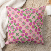 レトロベルフラワーマンダラスピンク装飾用クッション クッション (ブランケット)