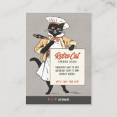 レトロベーカリーカフェレストランキャットシェフCC1221 名刺 (裏面)