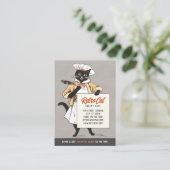 レトロベーカリーカフェレストランキャットシェフCC1221 名刺 (スタンド正面)