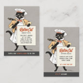 レトロベーカリーカフェレストランキャットシェフCC1221 名刺 (正面/裏面)