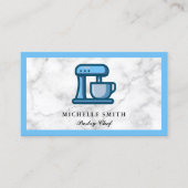 レトロベーカリーブルースタンドミキサーペストリーケーキベイカー 名刺 (正面)