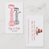 レトロベーカリー,ベーカー,パティシシェフ,エッグビーター 名刺 (正面/裏面)