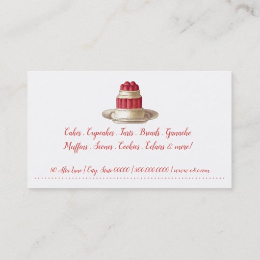 レトロベーカリー，ベーカー，パティシシェフ，エッグビーター 名刺 (裏面)