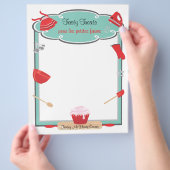 レトロベーキング及び料理フライヤーレターヘッド チラシ (手)