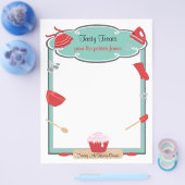 レトロベーキング及び料理フライヤーレターヘッド チラシ (シングル)