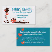 レトロベーキング器ベーカリーケーキCookie 名刺 (正面/裏面)