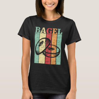 レトロベーグルフードグルメパンユダヤ Tシャツ