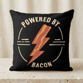 レトロベーコンおもしろいラバーフードデザインと稲妻 クッション