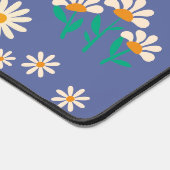 レトロベージュデイジーステイGroovyブルースクリプト名 デスクマット (コーナー)